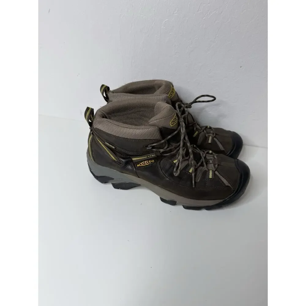 KEEN Targhee II Mid Waterproof Hiking Boots Men’s 12 Brown Leather Trail Shoes